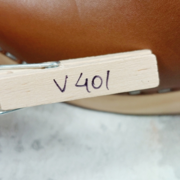 NEW Dolce Vita Hila Brown Leather Block Heel Slide In Clogs V401 - Picture 10 of 10